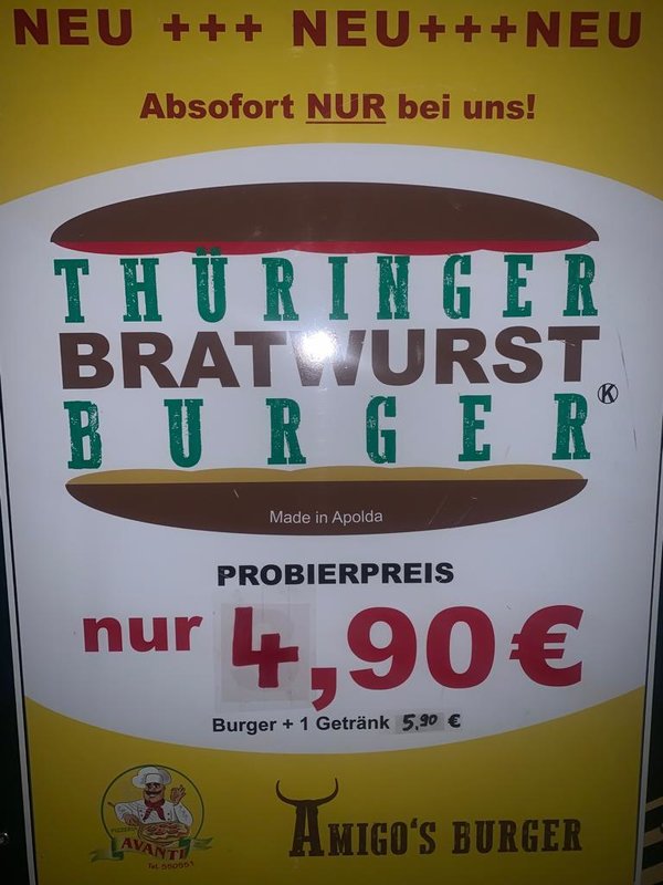 Thüringer Bratwurst Burger